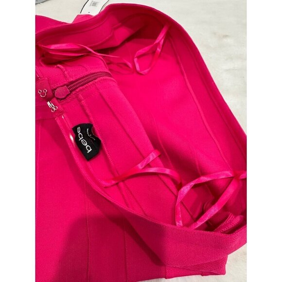 New bebe Women's Size L Luxe Bandage Strapless Gown Pink - Picture 11 of 13